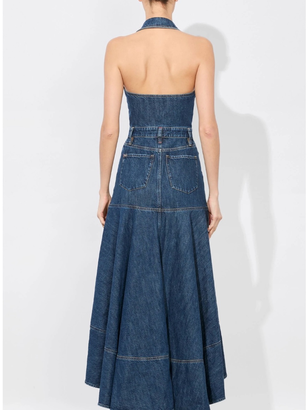 Alice + Olivia Medium Blue Denim Button-Front Dress - Picture 6 of 7